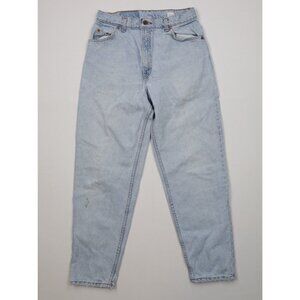 Vintage 90s Levis 15951 Orange Tab Womens 12 Short Relaxed Tapered Leg Jeans USA